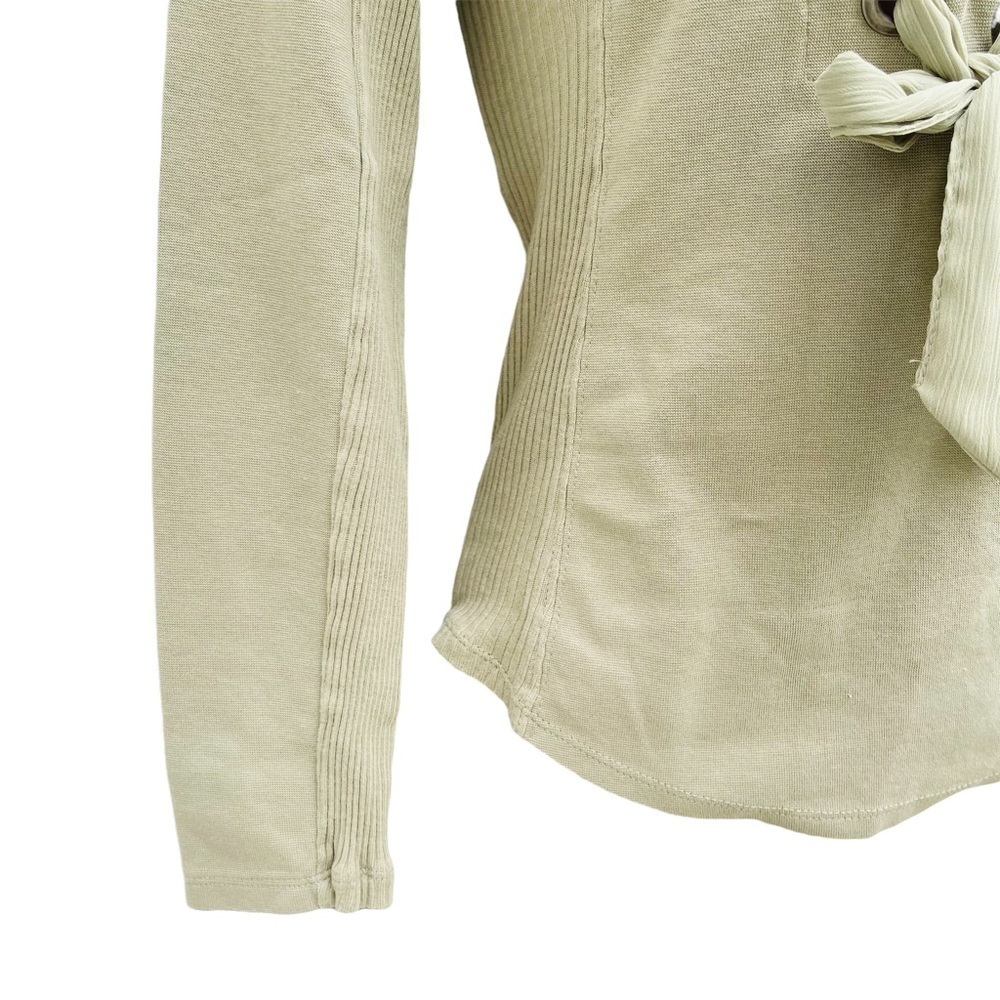 Free People Looking Back Ribbed Top Light Celery Green size xsmall 7040 - Picture 14 of 14